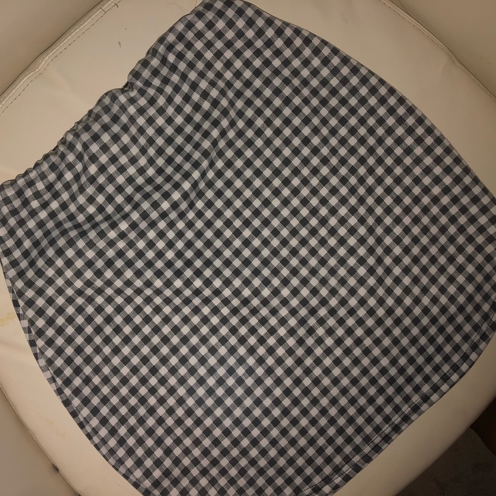 Gingham Bodycon Skirt